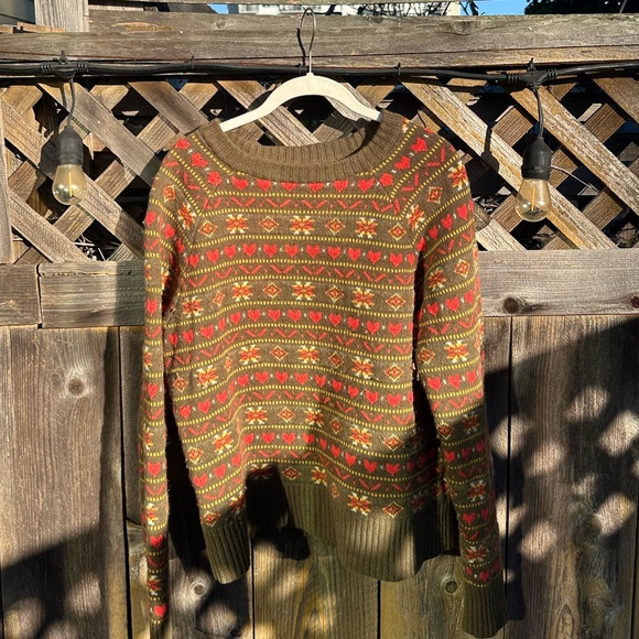 Toad&Co Sweaters - Toad&Co Brown and Red Knit Sweater